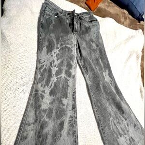Tye die Wrangler flare jeans. No stretch jeans.